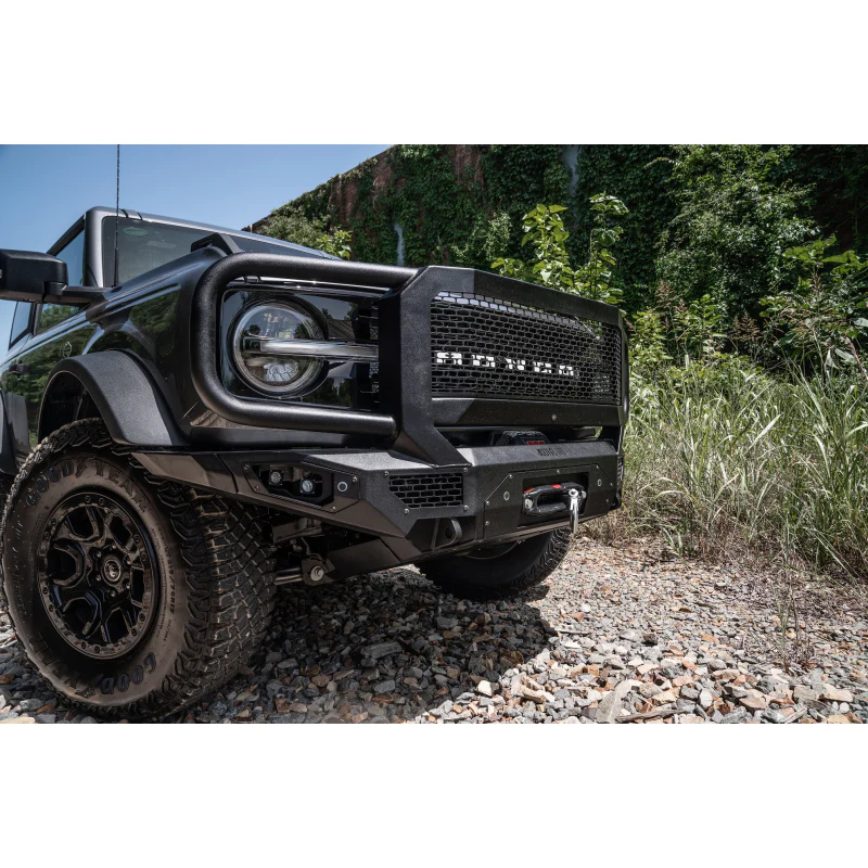 Bodyguard Freedom Front Extreme Winch Mount Sensor Cutouts No Camera Harness Texture Black Powder Coat Model LEF21MYTNN - Image 3