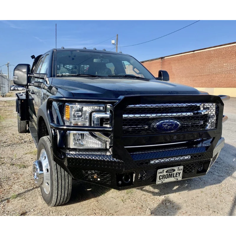 Bodyguard FT Front Extreme - No Sensors Fog Cutouts Receiver W/ Mesh Grille No Camera Harness Bare Metal **Fits 450/550 Trim** Model JEF17DNBMN - Image 4