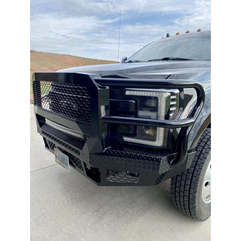 Bodyguard FT Front Extreme - No Sensors Fog Cutouts Receiver W/ Mesh Grille With Camera Harness Gloss Black Powder Coat **Fits 450/550 Trim** Model JEF17DNGMH - Image 3