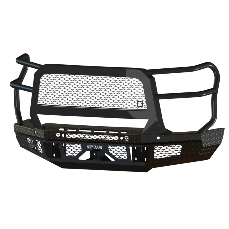 Bodyguard FT Front Extreme - Sensor Cutouts Fog Cutouts Receiver W/ Mesh Grille No Camera Harness Bare Metal Model JEC24BYBMN