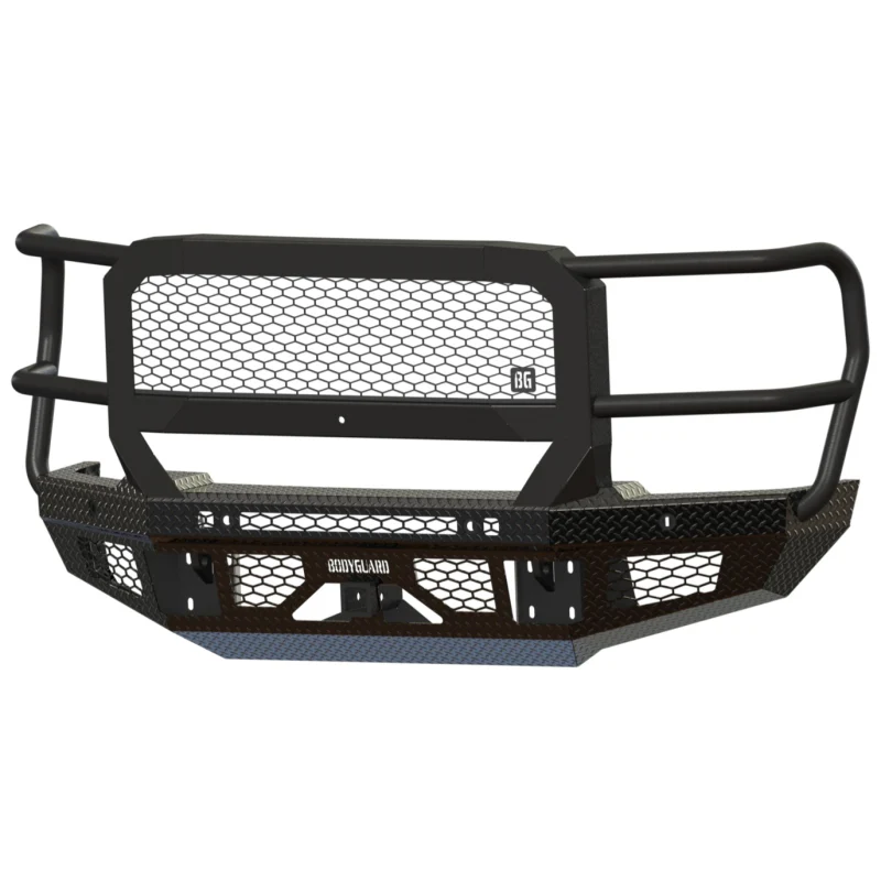 Bodyguard FT Front Extreme - Sensor Cutouts Fog Cutouts Receiver W/ Mesh Grille No Camera Harness Texture Black Powder Coat Model JEF23BYTMN