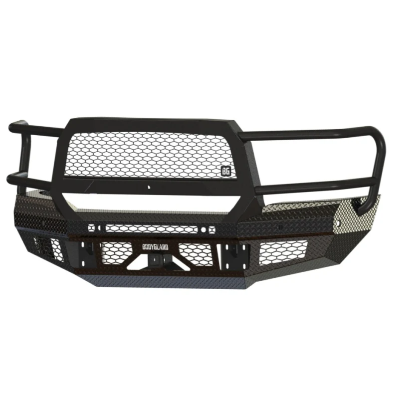 Bodyguard FT Front Extreme Sensor Cutouts Fog Cutouts Receiver W/ Mesh Grille With Camera Harness Gloss Black Powder Coat Model JER19BYGMH