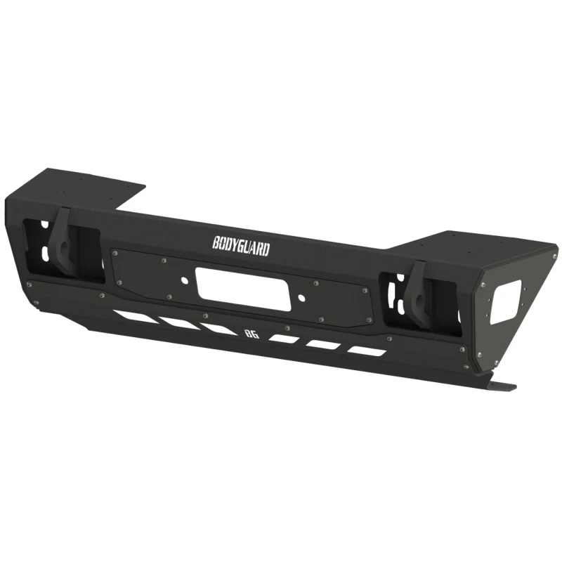 Bodyguard Gladiator Front Bumper Stubby Base End Cap Light Cutouts Texture Black Powder Coat Model 22523TNN