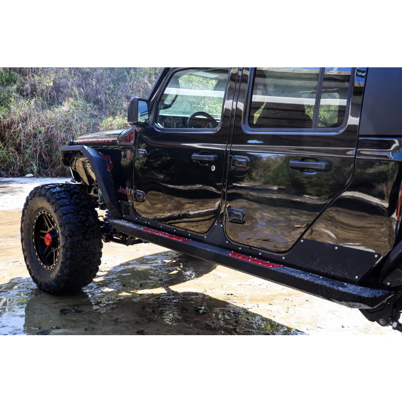 Bodyguard Rock Sliders With Body Cladding 4 Door Bare Metal Model 22280B - Image 3