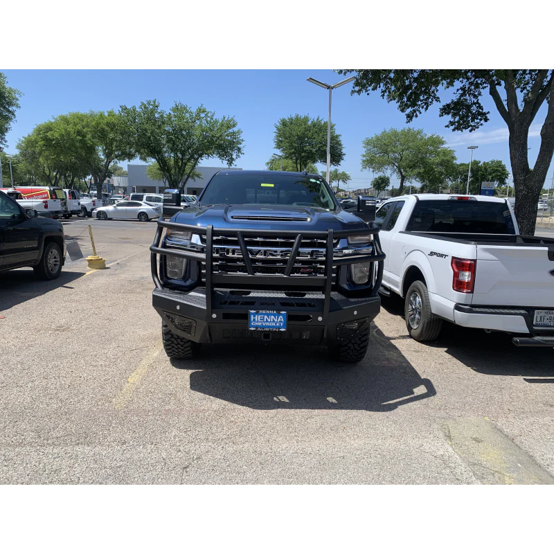 Bodyguard T2 Front Extreme - Sensor Cutouts Factory Fog Cutouts Receiver Hitch Skid Plate W/ Mesh Grille With Camera Harness Texture Black Powder Coat Model EEC20BYHTMH - Image 4