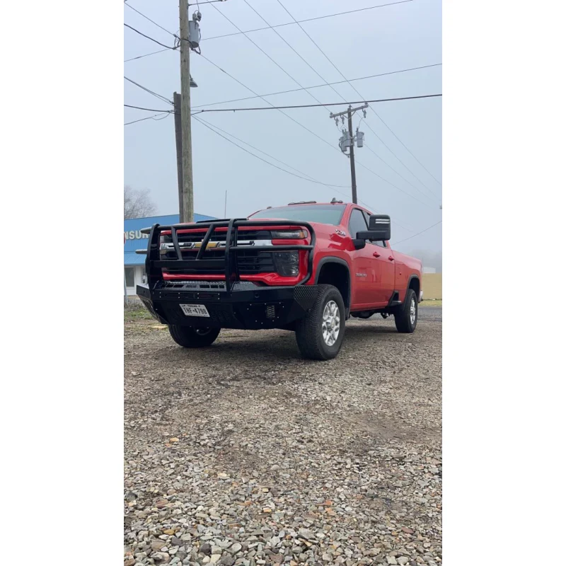 Bodyguard T2 Front Extreme - Sensor Cutouts Factory Fog Cutouts Receiver Skid Plate W/ Mesh Grille With Camera Harness Gloss Black Powder Coat Model EEC24BYHGMH - Image 2