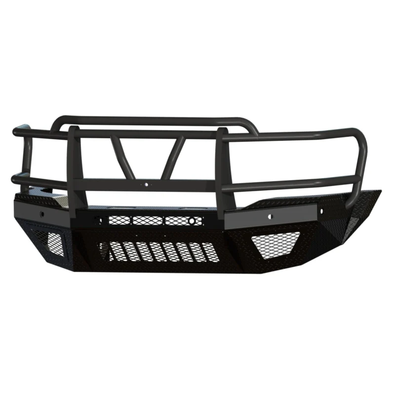 Bodyguard T2 Front Extreme - Sensor Cutouts Factory Fog Cutouts Receiver Skid Plate W/O Mesh Grille No Camera Harness Texture Black Powder Coat *Fits 4500/5500 Fender Trim* Model EER19DYHTNN