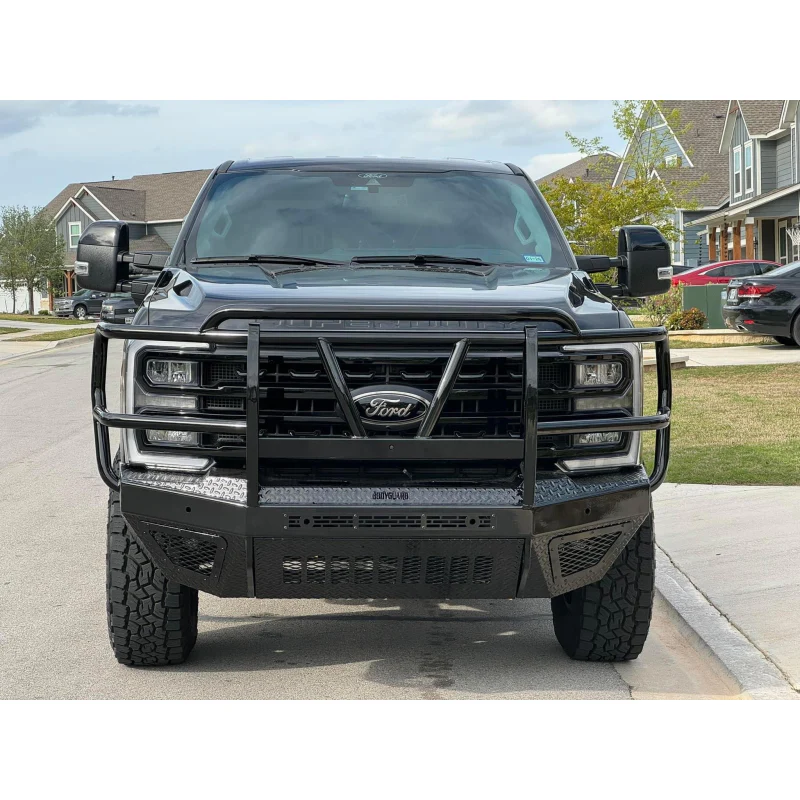 Bodyguard T2 Front Extreme - Sensor Cutouts Factory Fog Cutouts Receiver Skid Plate W/O Mesh Grille No Camera Harness Texture Black Powder Coat Model EEF23BYHTNN - Image 2