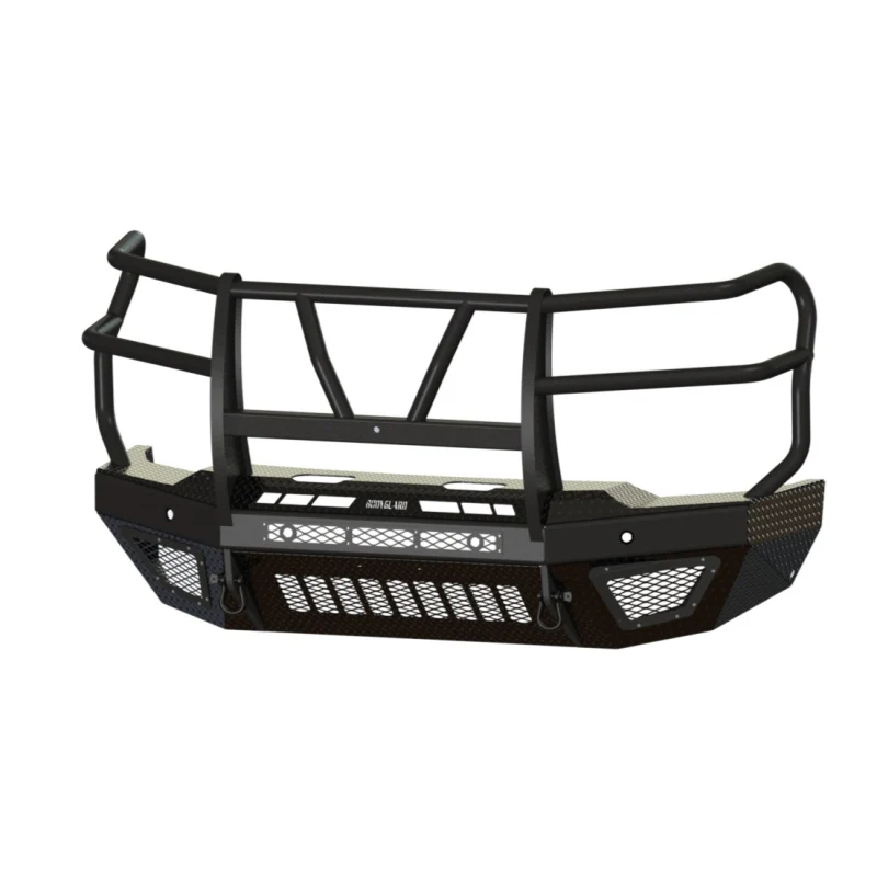 Bodyguard T2 Front Extreme - Sensor Cutouts Factory Fog Cutouts Standard Skid Plate W/ Mesh Grille No Camera Harness Bare Metal Model EEC24BYRBMN