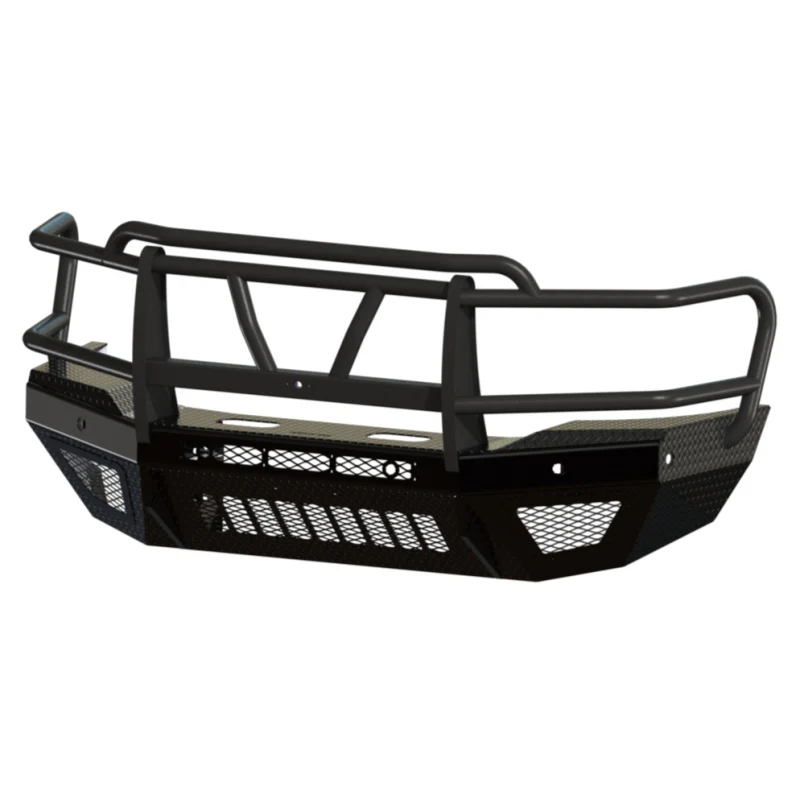 Bodyguard T2 Front Extreme - Sensor Cutouts Factory Fog Cutouts Standard Skid Plate W/ Mesh Grille No Camera Harness Texture Black Powder Coat Model EER19BYRTMN