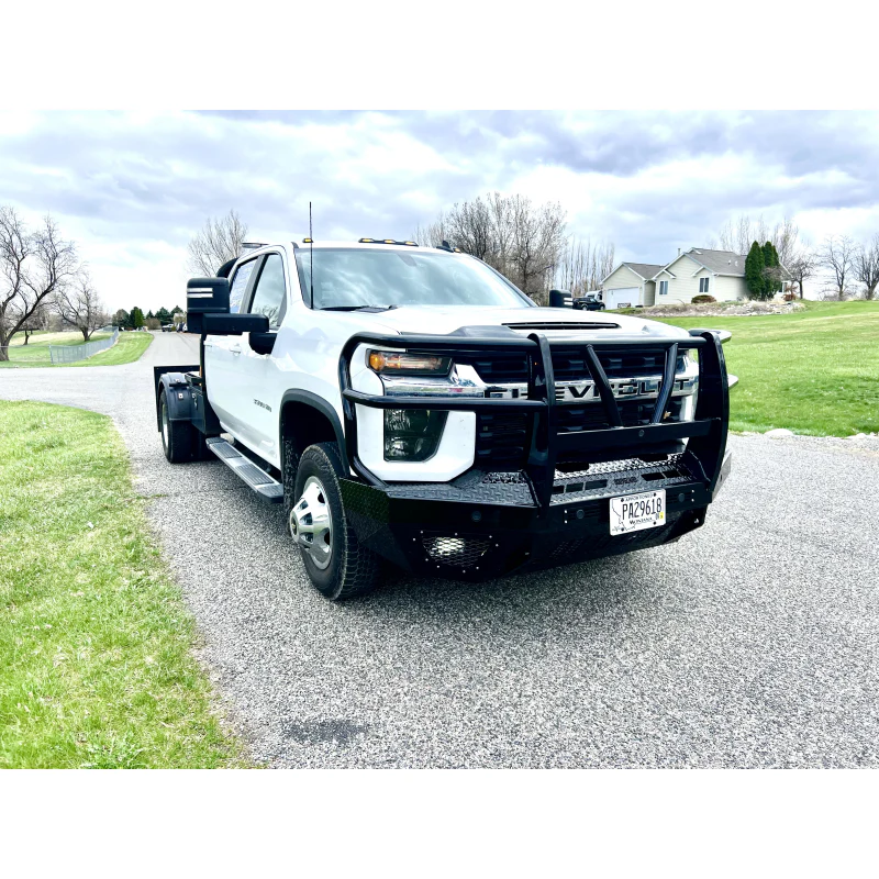 Bodyguard T2 Front Extreme - Sensor Cutouts Factory Fog Cutouts Standard Skid Plate W/ Mesh Grille With Camera Harness Gloss Black Powder Coat Model EEC20BYRGMH - Image 2