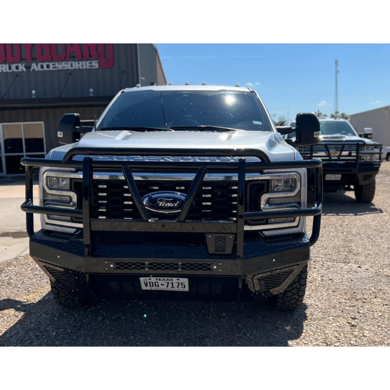Bodyguard T2 Front Extreme - Sensor Cutouts Factory Fog Cutouts Standard Skid Plate W/O Mesh Grille With Camera Harness Bare Metal Model EEF23BYRBNH - Image 4