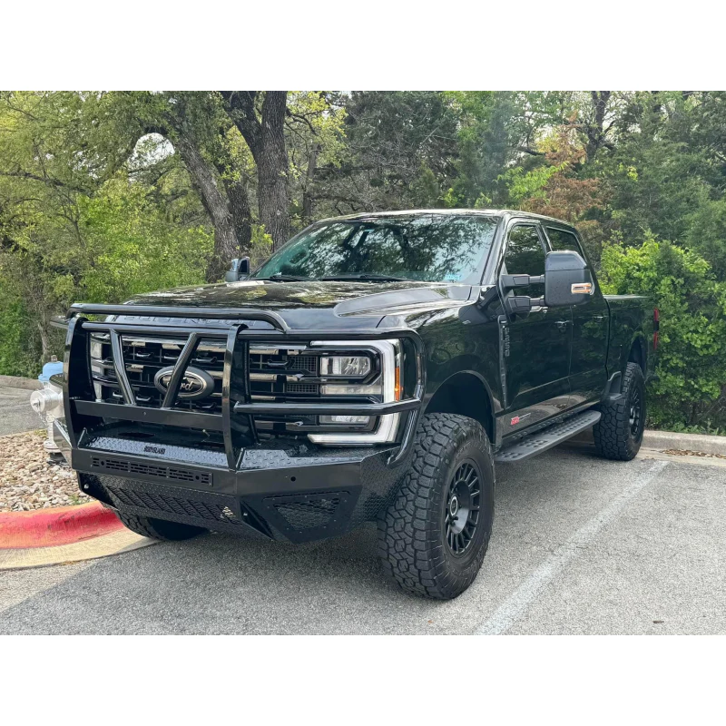 Bodyguard T2 Front Extreme - Sensor Cutouts Factory Fog Cutouts Winch Mount Skid Plate W/O Mesh Grille No Camera Harness Bare Metal Model EEF23BYWBNN - Image 3
