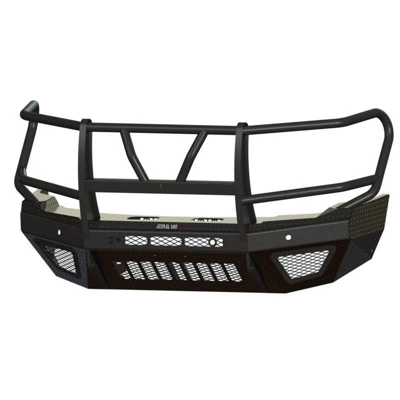 Bodyguard T2 Front Extreme - Sensor Cutouts Factory Fog Lights Standard Skid Plate W/ Mesh Grille No Camera Harness Texture Black Powder Coat Model EEG24BYRTMN
