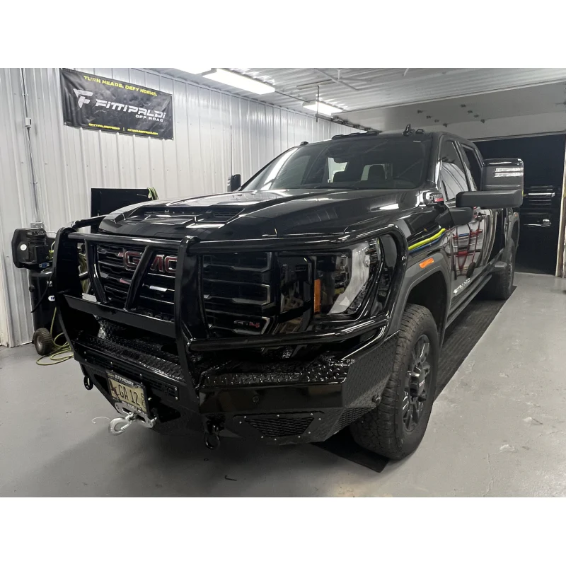 Bodyguard T2 Front Extreme - Sensor Cutouts Factory Fog Lights Standard Skid Plate W/O Mesh Grille No Camera Harness Texture Black Powder Coat Model EEG24BYRTNN - Image 2