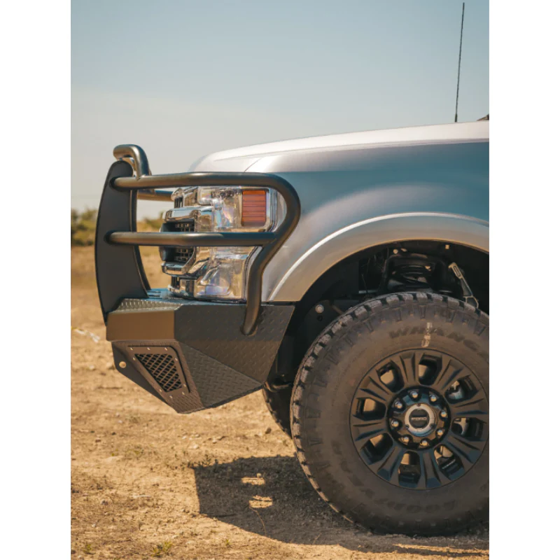 Bodyguard T2 Front Extreme - W/O Sensor Cutouts Factory Fog Cutouts Receiver Hitch W/ Mesh Grille No Camera Harness Texture Black Powder Coat Model EEF17BNHTMN - Image 5
