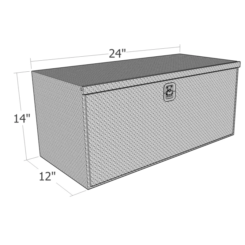 Brute 12" X 14" X 24"L HD Under Body - Diamond, Drop Down Door Model HUB141224 - Image 2