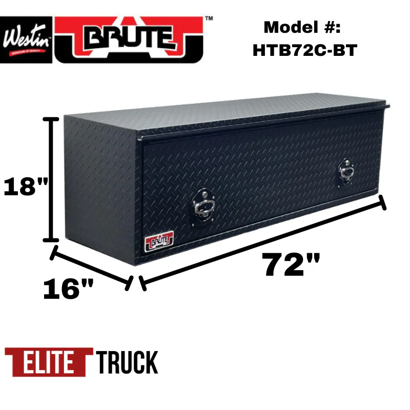 Brute 72" High Cap HD Top Sider Diamond, W/ Flip Up Door, Black Text Model HTB72C-BT - Image 2