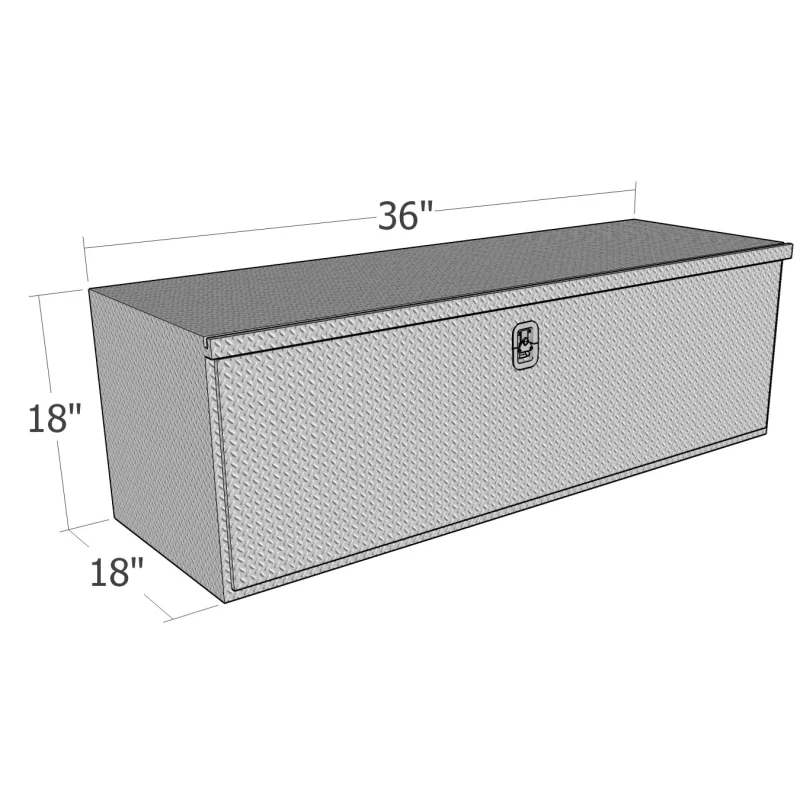 Brute 18" X 18" X 36"L HD Under Body -  Diamond, Drop Down Door Model HUB1836 - Image 2