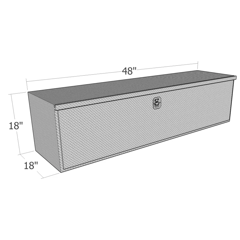 Brute 18" X 18" X 48"L HD Under Body - Diamond, Drop Down Door Model HUB1848 - Image 2