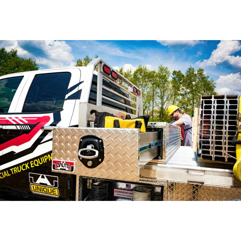 Brute 20"W X 12" H X 78" L Flatbedsafe Box With Drawers And Mesh Basket Model HFB7005 - Image 2