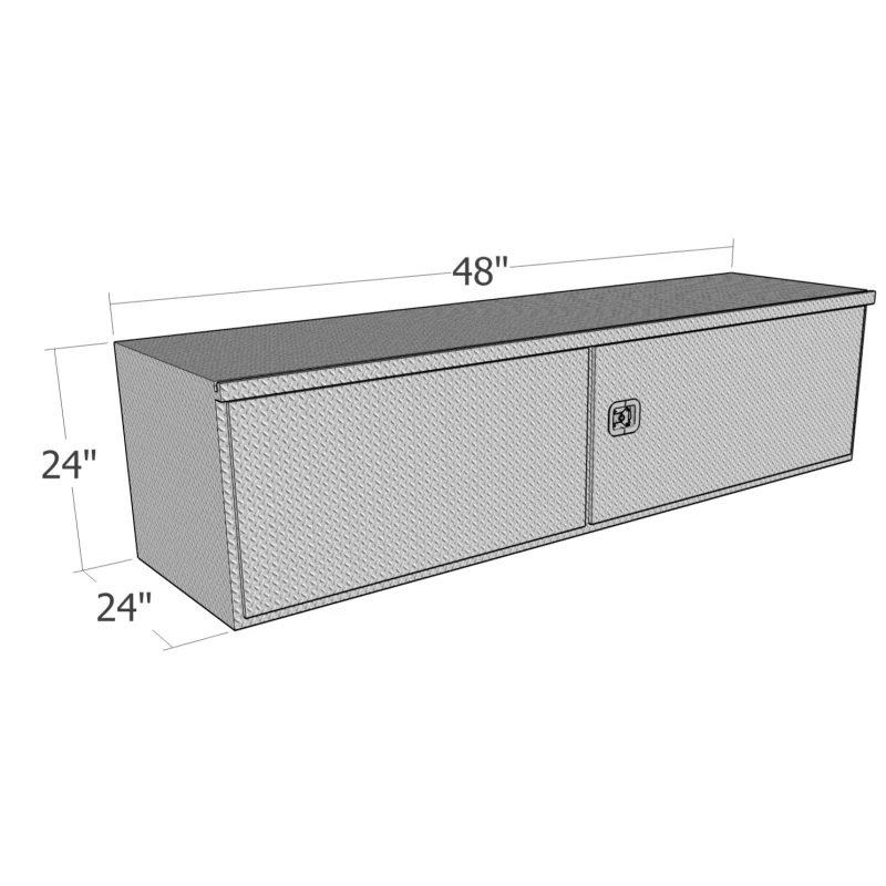 Brute 24" X 24" X 48"L HD Under Body -  Diamond, Barn Door W/ 3 Pt. Latch Model HBD2448 - Image 2