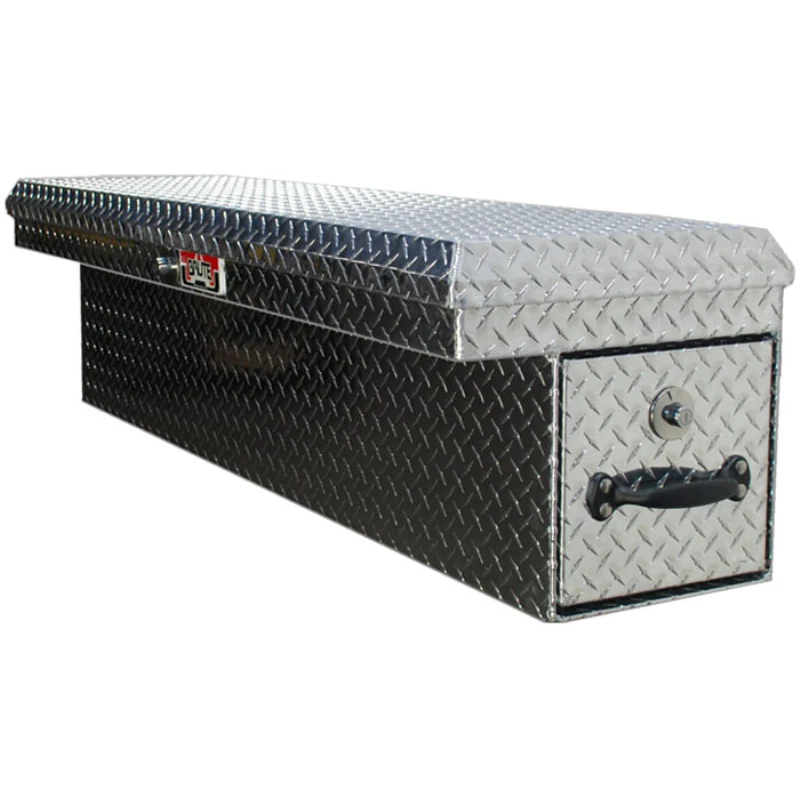 Brute 34" Side Mount Tool Box Bright Aluminum W/ Rear Bedsafe Roller Drawer Drivers Side Model RB7634D