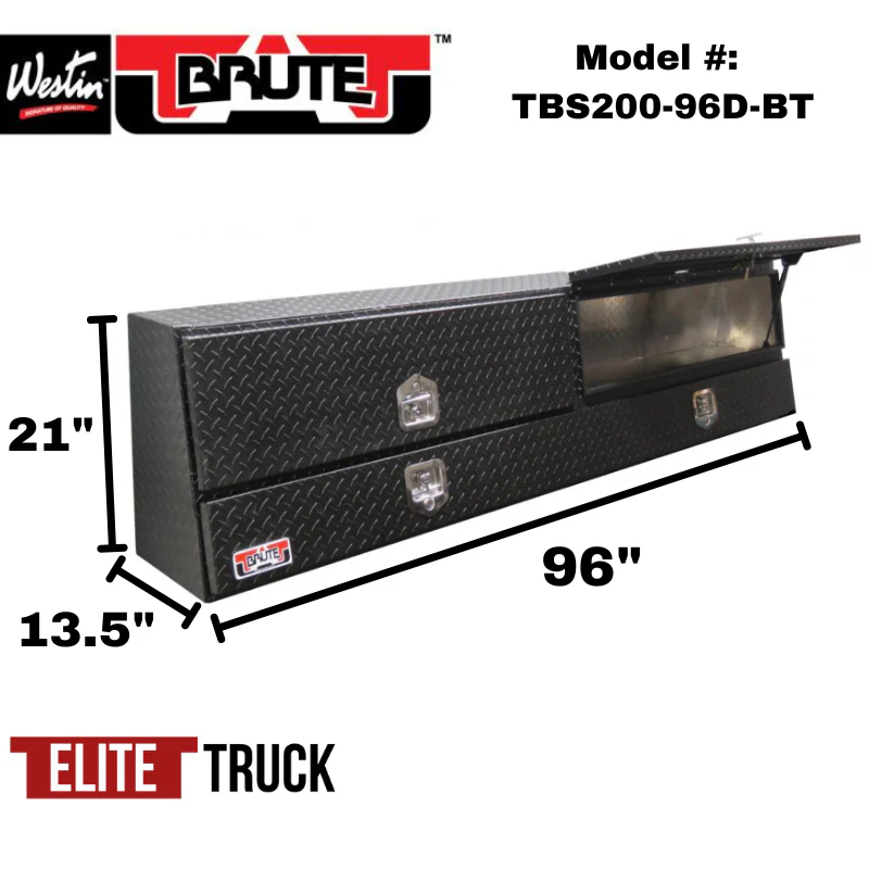 Brute 96" Contractor Topsider W/ Doors Black Texture Coat Model TBS200-96D-BT - Image 2