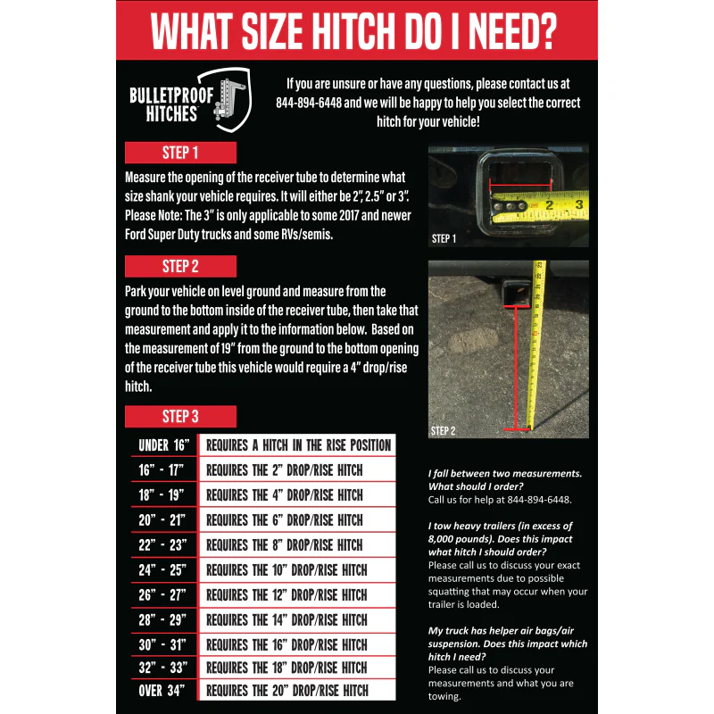 BulletProof Hitches 2.0" Light Duty 2" Drop/Rise Hitch Model LD202 - Image 9