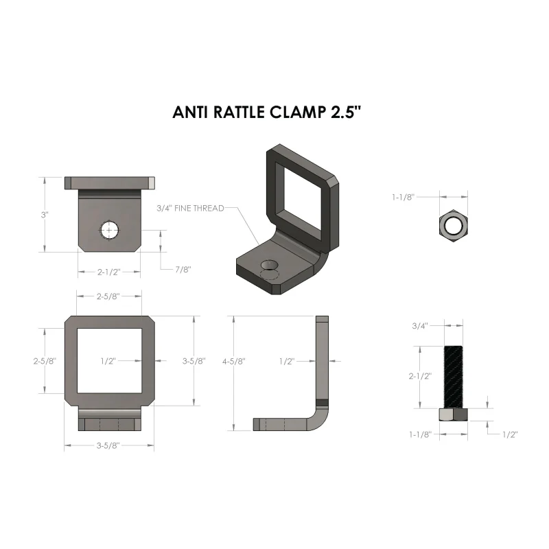 BulletProof Hitches 2.5" Anti-Rattle Clamp Model 25ANTIRATTLE - Image 5