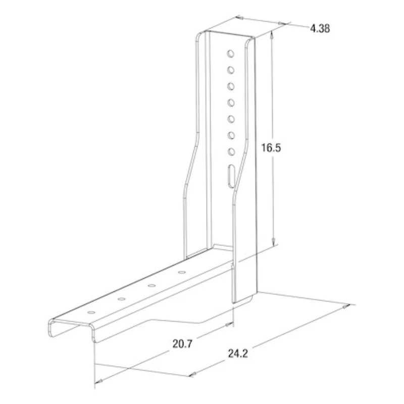 Buyers Products Pro Series Gloss Black Structural Steel Mounting Brackets, For Use With 18x18 Underbody Truck Boxes Model 1701018 - Image 5