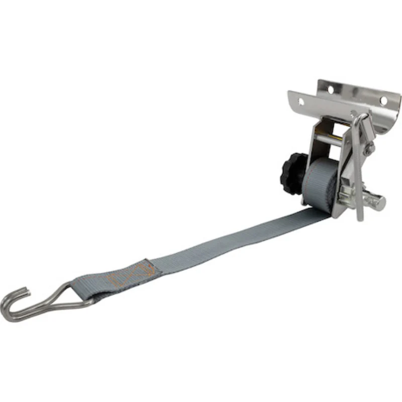 Buyers Products 1-1/2 Inch x 7 Foot Stainless Steel Ladder Rack Ratchet Tie Down Tube Mount with Double J Hooks Model 5480008 - Image 6