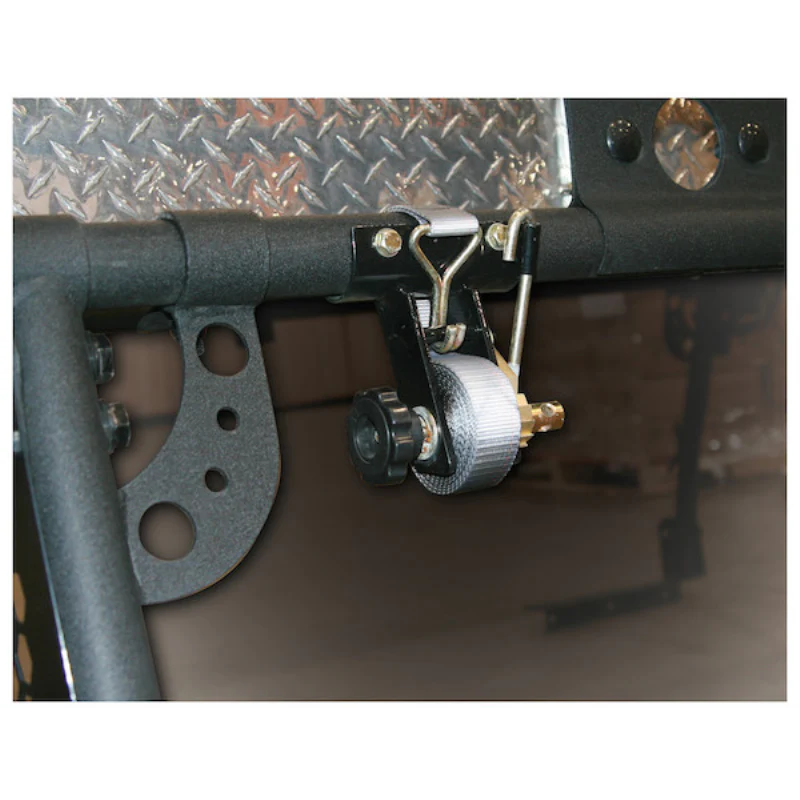 Buyers Products 1-1/2 Inch x 7 Foot Steel Ladder Rack Ratchet Tie Down Tube Mount with Double J Hooks Model 5480007 - Image 3