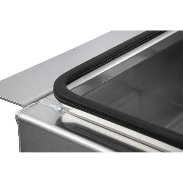 Buyers Products 12x24x22 Inch Diamond Tread Aluminum In-Frame Truck Tool Box with Notched Bottom Model 1705381 - Image 2