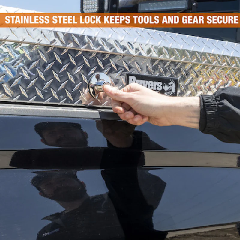 Buyers Products 13x16x36 Inch Side Mount Truck Tool Box Diamond Tread Aluminum Model 1713005 - Image 6