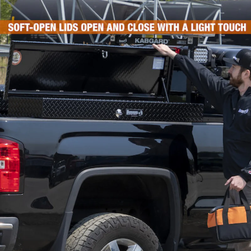 Buyers Products 13x16x36 Inch Side Mount Truck Tool Box Textured Matte Black Diamond Tread Aluminum Model 1733005 - Image 6