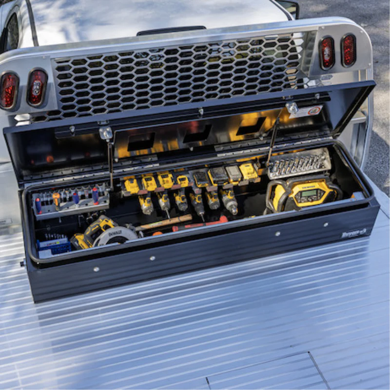 Buyers Products 14x20x72 Heavy-Duty Flatbed Contractor Truck Tool Box Series with Flip-Up Door Gloss Black Steel Model 1703945 - Image 10
