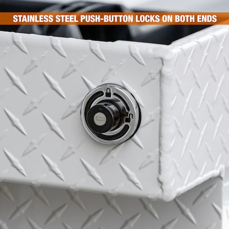 Buyers Products 18x20x71 Inch Gloss White Diamond Tread Aluminum Crossover Truck Tool Box Model 1749435 - Image 12