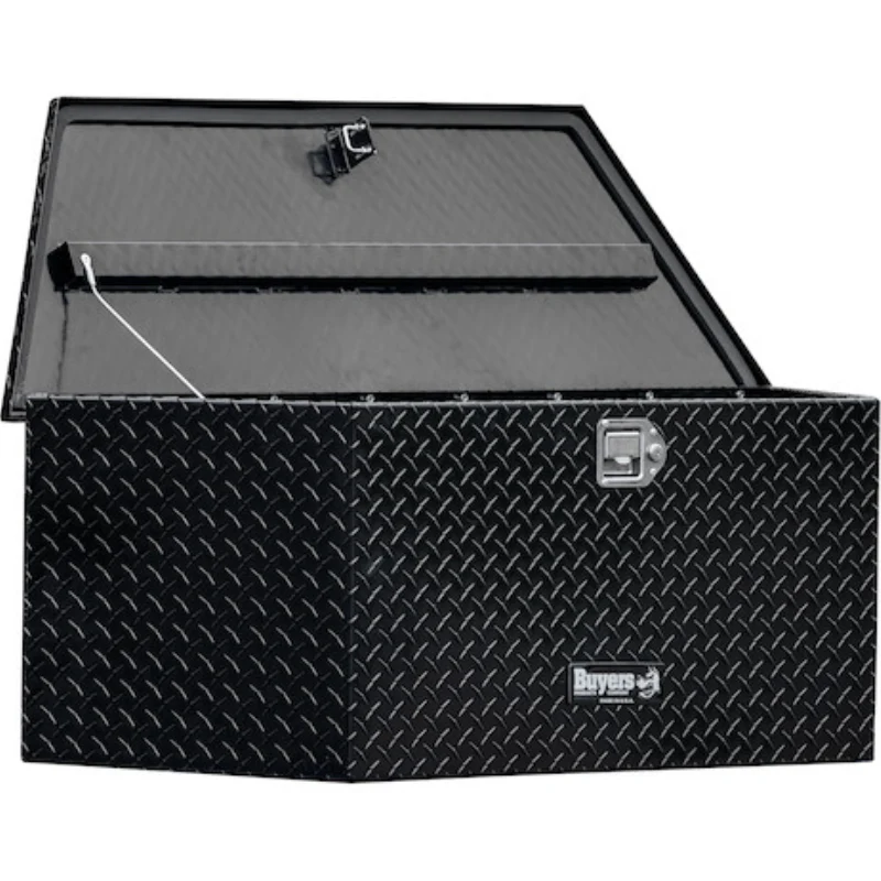 Buyers Products 35 Inch Wide Gloss Black Diamond Tread Aluminum Trailer Tongue Truck Box Model 1721383 - Image 3