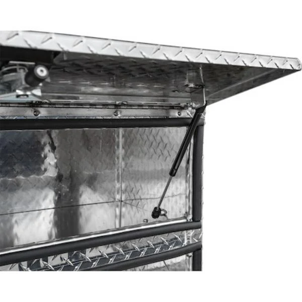 Buyers Products Flatbed Contractor Top Mount Truck Box With Drop Down Doors 96" Aluminum Model 1701593 - Image 12