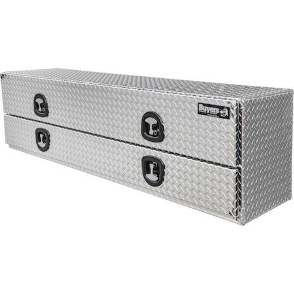 Buyers Products Flatbed Contractor Top Mount Truck Box With Drop Down Doors 96" Aluminum Model 1701593 - Image 17