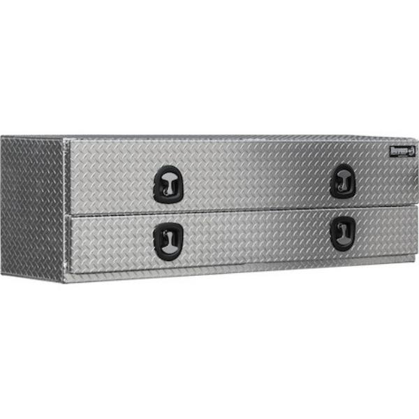 Buyers Products Flatbed Contractor Top Mount Truck Box With Drop Down Doors 96" Aluminum Model 1701593 - Image 4