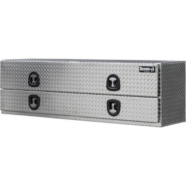 Buyers Products Flatbed Contractor Top Mount Truck Box With Drop Down Doors 96" Aluminum Model 1701593 - Image 5