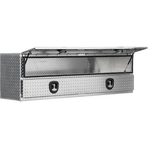 Buyers Products Flatbed Contractor Top Mount Truck Box With Drop Down Doors 96" Aluminum Model 1701593 - Image 6