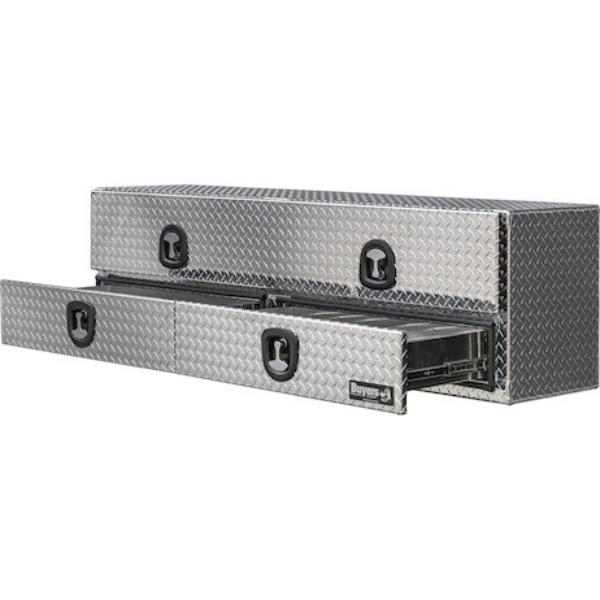 Buyers Products Flatbed Contractor Top Mount Truck Box With Drawers 88" Aluminum Model 1701683 - Image 8
