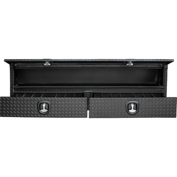 Buyers Products Flatbed Contractor Top Mount Truck Box With Drawers 72" Matte Black Aluminum Model 1722678 - Image 11