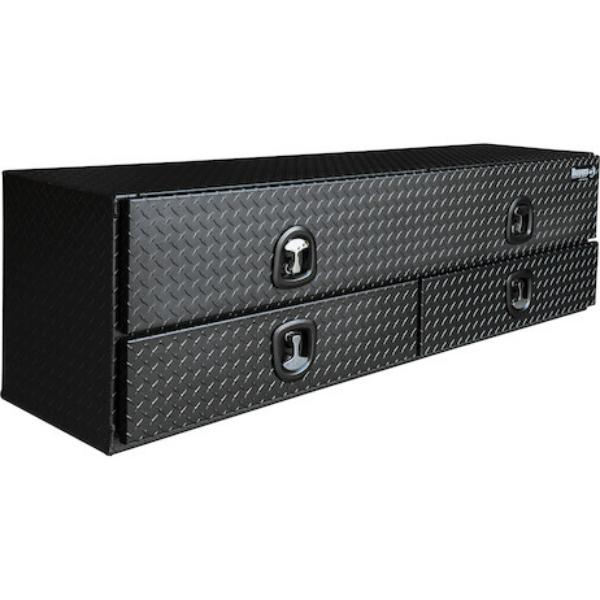Buyers Products Flatbed Contractor Top Mount Truck Box With Drawers 72" Matte Black Aluminum Model 1722678 - Image 4