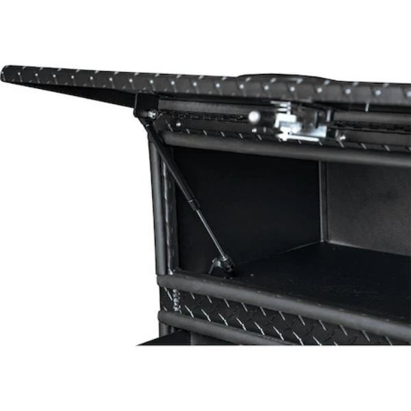Buyers Products Flatbed Contractor Top Mount Truck Box With Drawers 72" Matte Black Aluminum Model 1722678 - Image 9