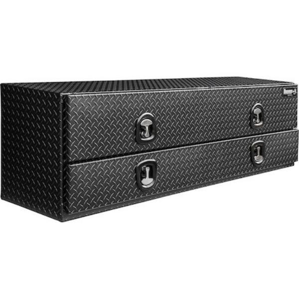 Buyers Products Flatbed Contractor Top Mount Truck Box With Drop Down Doors 72" Matte Black Aluminum Model 1722578 - Image 3