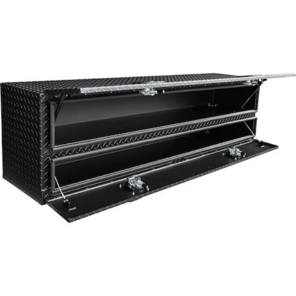 Buyers Products Flatbed Contractor Top Mount Truck Box With Drop Down Doors 72" Matte Black Aluminum Model 1722578 - Image 5